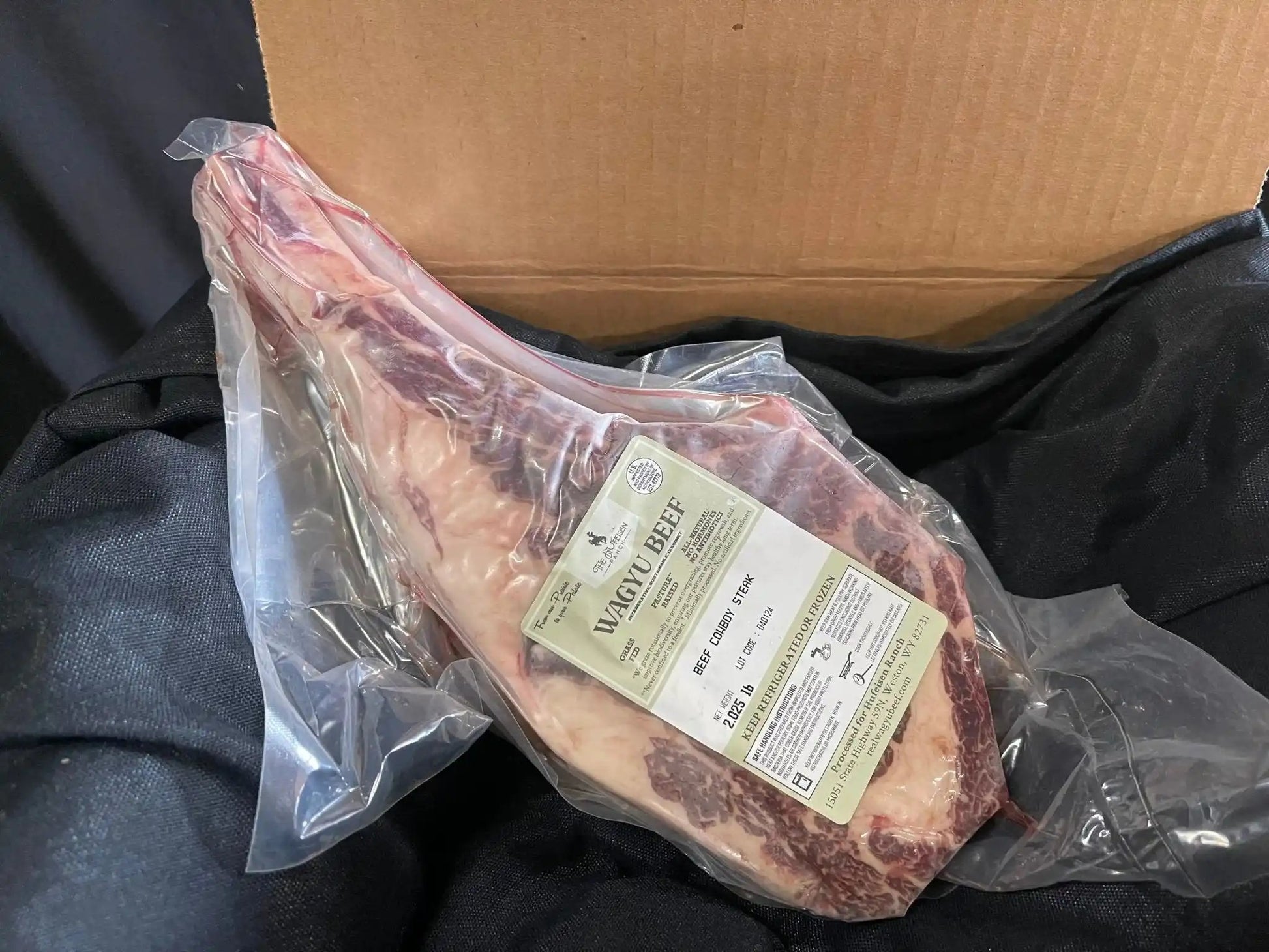 100% Regenerative Grass-Fed Wagyu Cowboy Rib Steak - The Hufeisen-Ranch (WYO Wagyu)