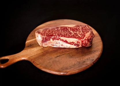 100% All-Natural Grass-Fed Pasture-Raised Wagyu New York StripIntroducing Hufeisen Ranch's 100% All-Natural Grass-Fed Pasture-Raised Wagyu New York Strip. This classic cut of beef is renowned for its unmatched quality, and when100%The Hufeisen-Ranch (WYO Wagyu)