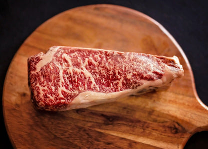 100% All-Natural Grass-Fed Pasture-Raised Wagyu New York StripIntroducing Hufeisen Ranch's 100% All-Natural Grass-Fed Pasture-Raised Wagyu New York Strip. This classic cut of beef is renowned for its unmatched quality, and when100%The Hufeisen-Ranch (WYO Wagyu)