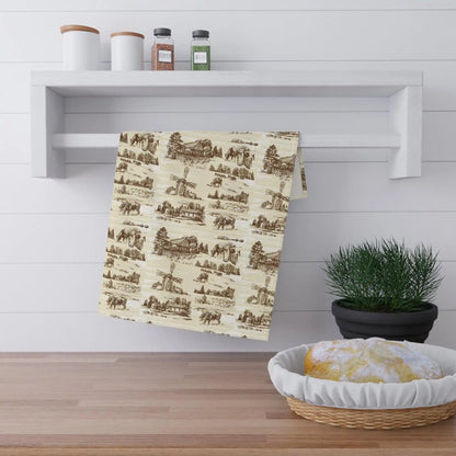 Farm Style Farmhouse Kitchen TowelHere to add a touch of character &amp; utility to any kitchen. Not only does it have a stunning one-sided print, but it's also a trusty and expressive helper to the Farm Style Farmhouse Kitchen TowelThe Hufeisen-Ranch (WYO Wagyu)Home Decor