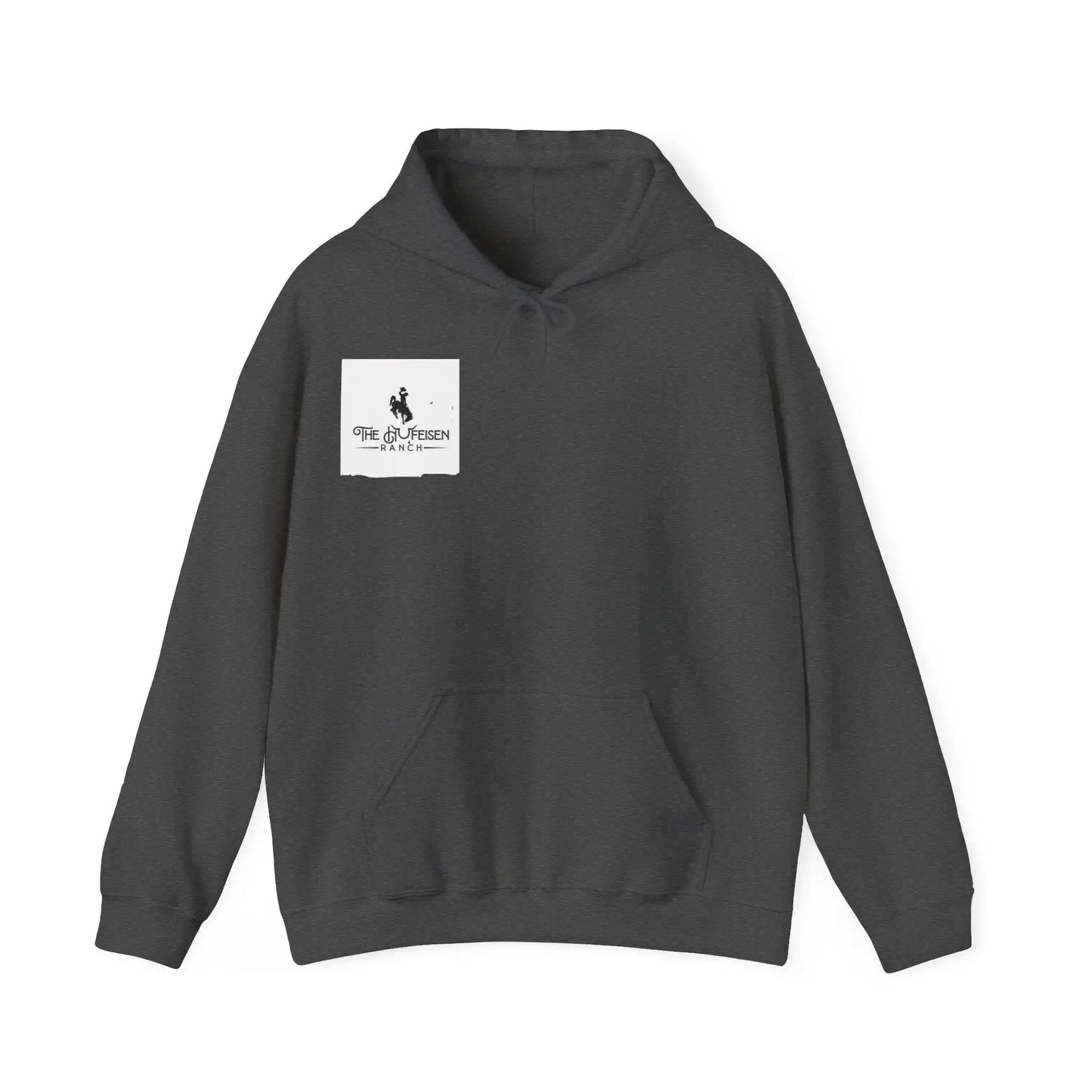 Unisex Heavy Blend™ Hooded SweatshirtThis unisex heavy blend hooded sweatshirt is relaxation itself. Made with a thick blend of cotton and polyester, it feels plush, soft and warm, a perfect choice for Unisex Heavy Blend™ Hooded SweatshirtThe Hufeisen-Ranch (WYO Wagyu)Hoodie